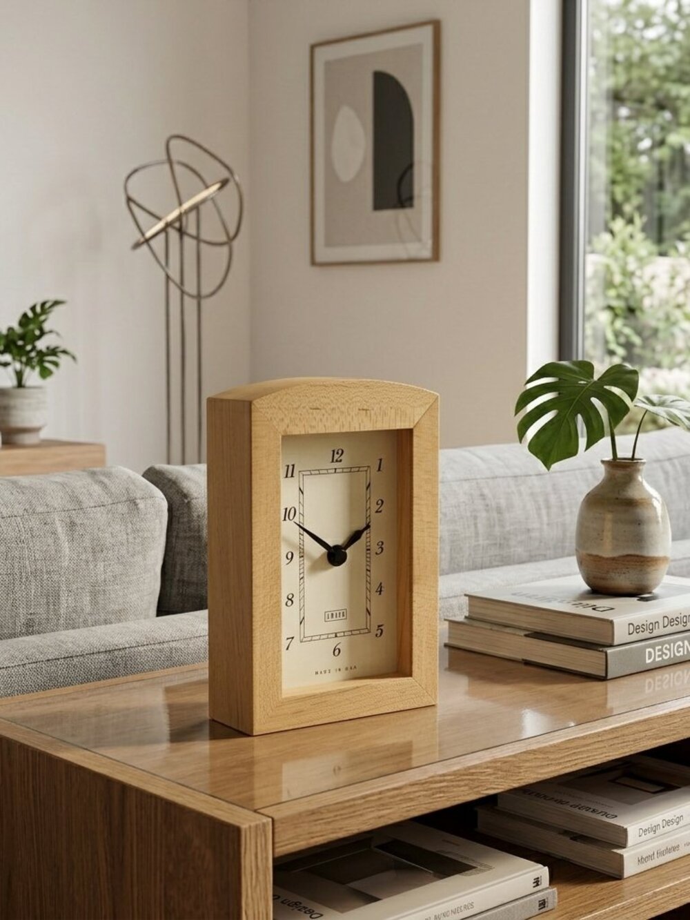 NWOT - Vintage Umbra Arched Wood Table Clock